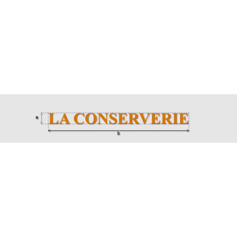 Découpe de lettres : "LA CONSERVERIE"