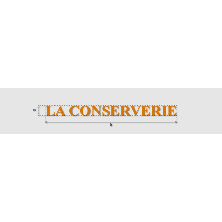 Découpe de lettres : "LA CONSERVERIE"
