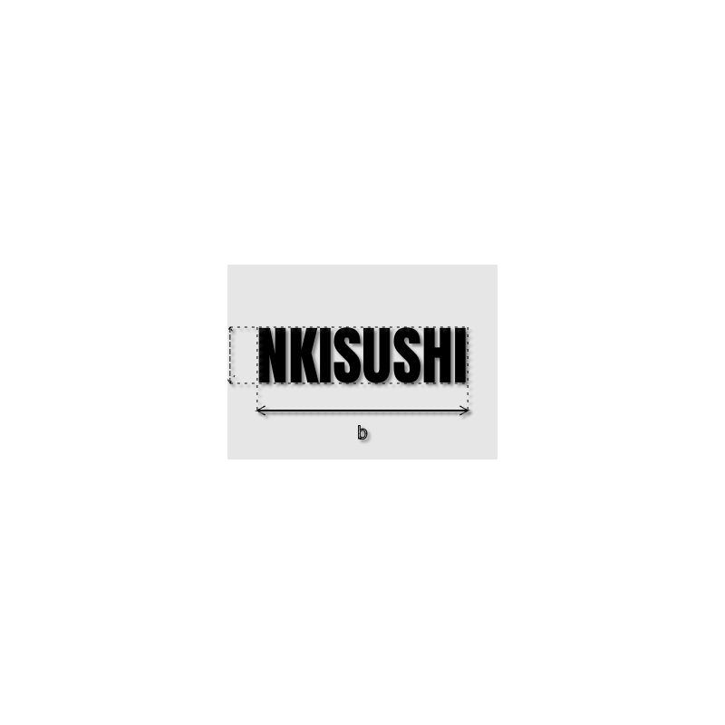 Découpe de lettres : "NKISUSHI"