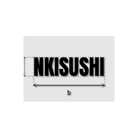 Découpe de lettres : "NKISUSHI"