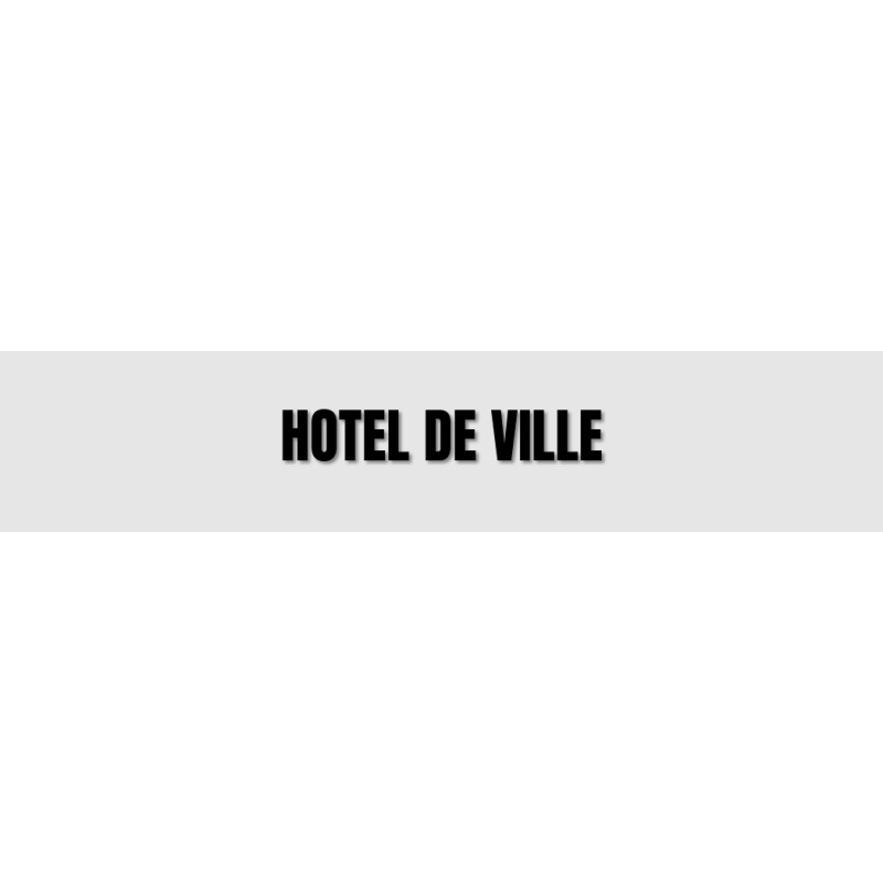 Découpe de lettres : "HOTEL DE VILLE"
