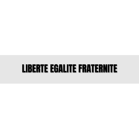 Découpe de lettres : "LIBERTE EGALITE FRATERNITE"