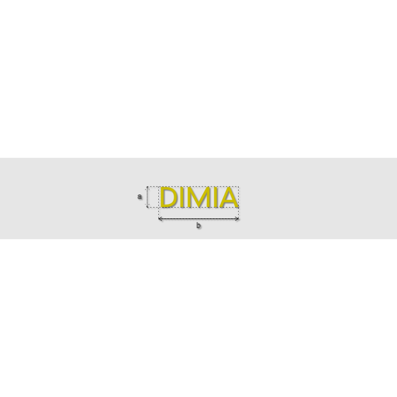 Découpe de lettres : "DIMIA"