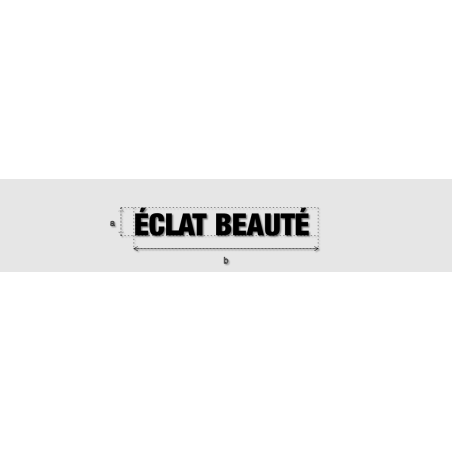 Découpe de lettres : "ÉCLAT BEAUTÉ "