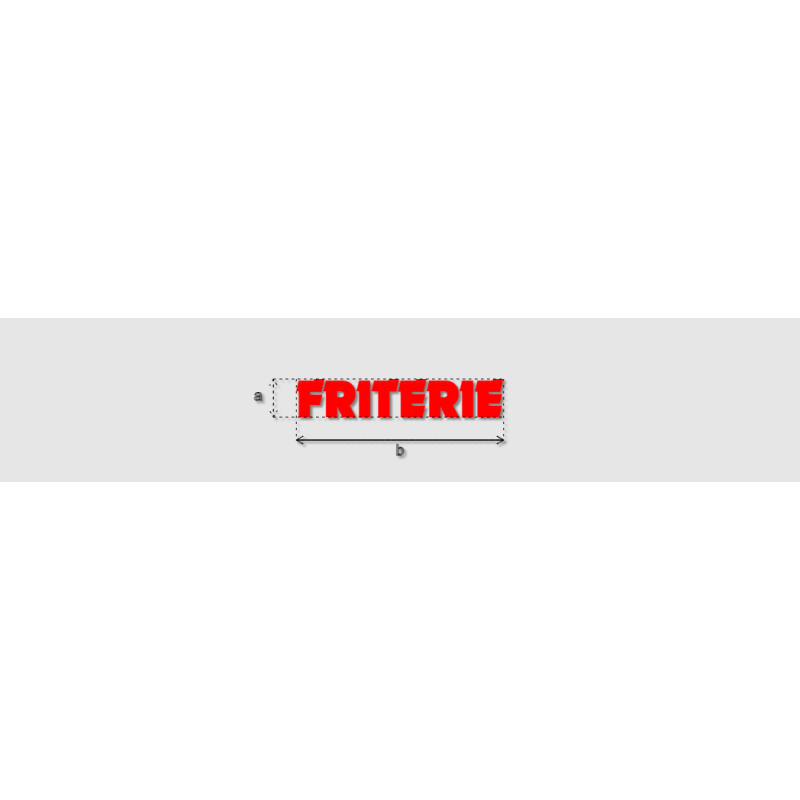 Découpe de lettres : "FRITERIE"