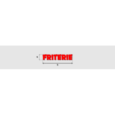Découpe de lettres : "FRITERIE"