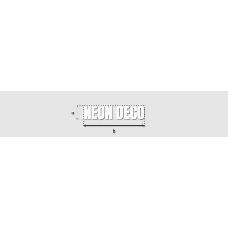 Découpe de lettres : "NEON DECO"