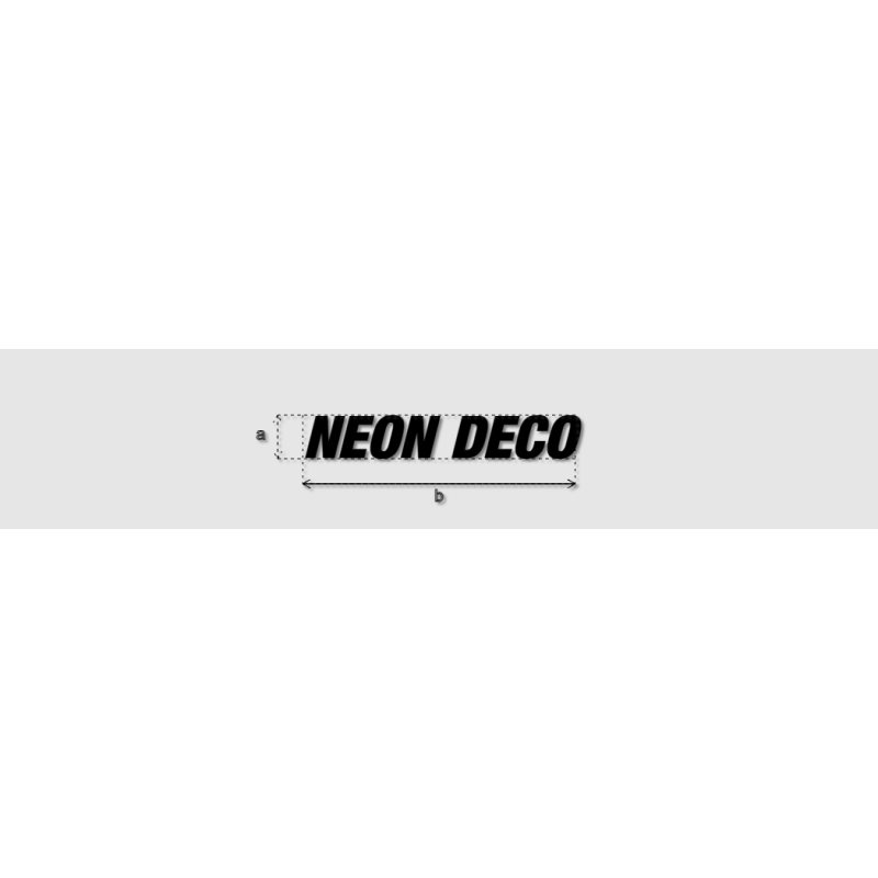 Découpe de lettres : "NEON DECO"