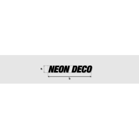 Découpe de lettres : "NEON DECO"