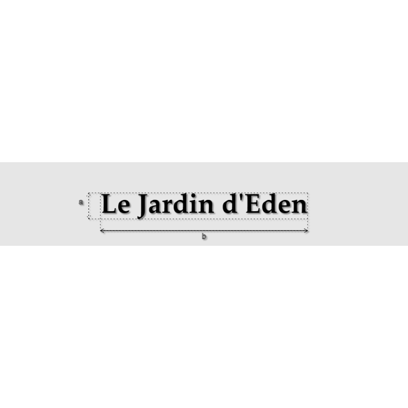 Découpe de lettres : "Le Jardin d'Eden"