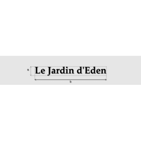 Découpe de lettres : "Le Jardin d'Eden"