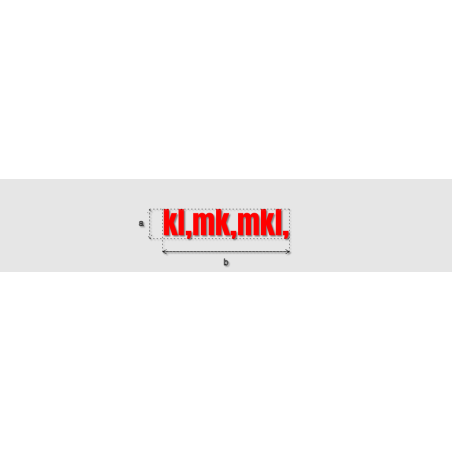 Découpe de lettres : "kl,mk,mkl,"