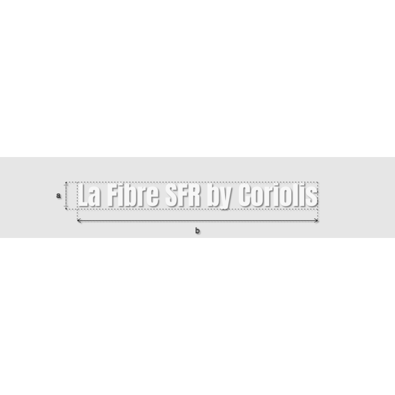 Découpe de lettres : "La Fibre SFR by Coriolis"