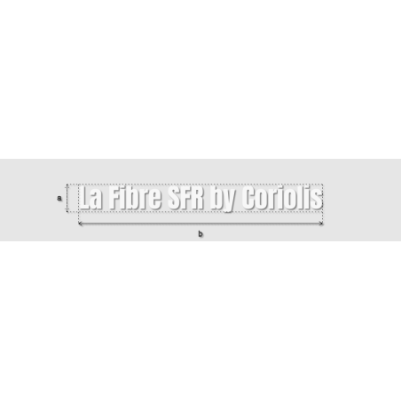 Découpe de lettres : "La Fibre SFR by Coriolis"
