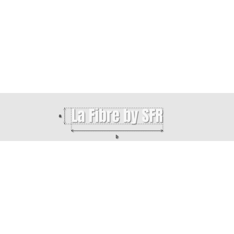 Découpe de lettres : "La Fibre by SFR"