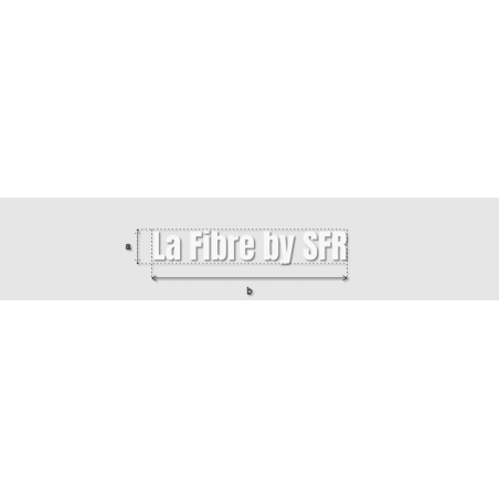 Découpe de lettres : "La Fibre by SFR"