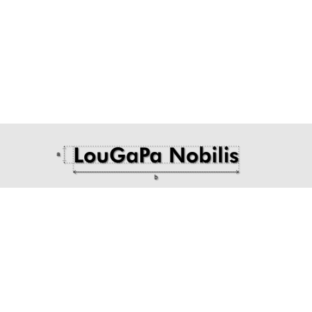 Découpe de lettres : "LouGaPa Nobilis"