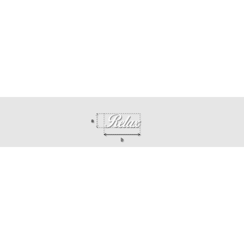 Découpe de lettres : "Relax"