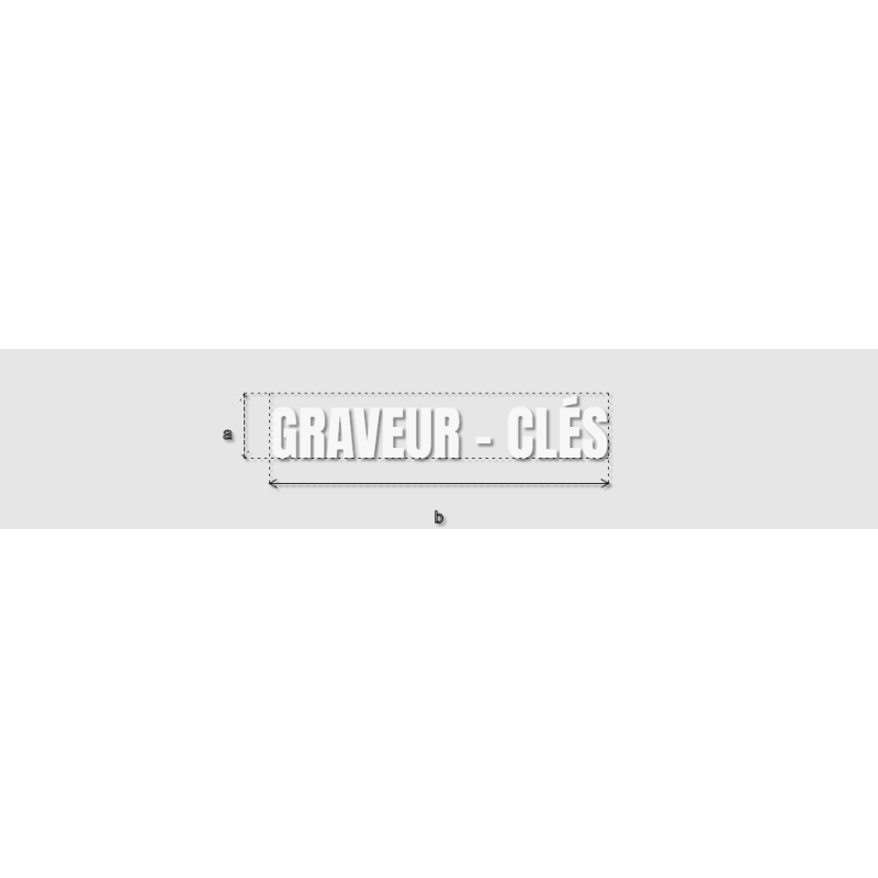 Découpe de lettres : "GRAVEUR - CLÉS"