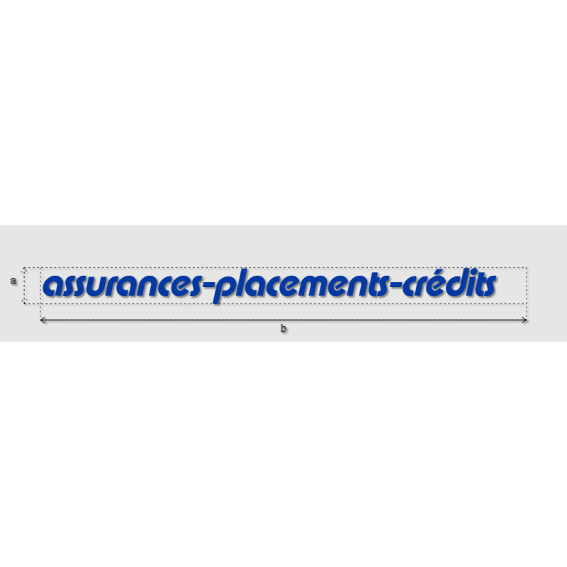 Découpe de lettres : "assurances-placements-crédits   "