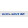 Découpe de lettres : "assurances-placements-crédits   "