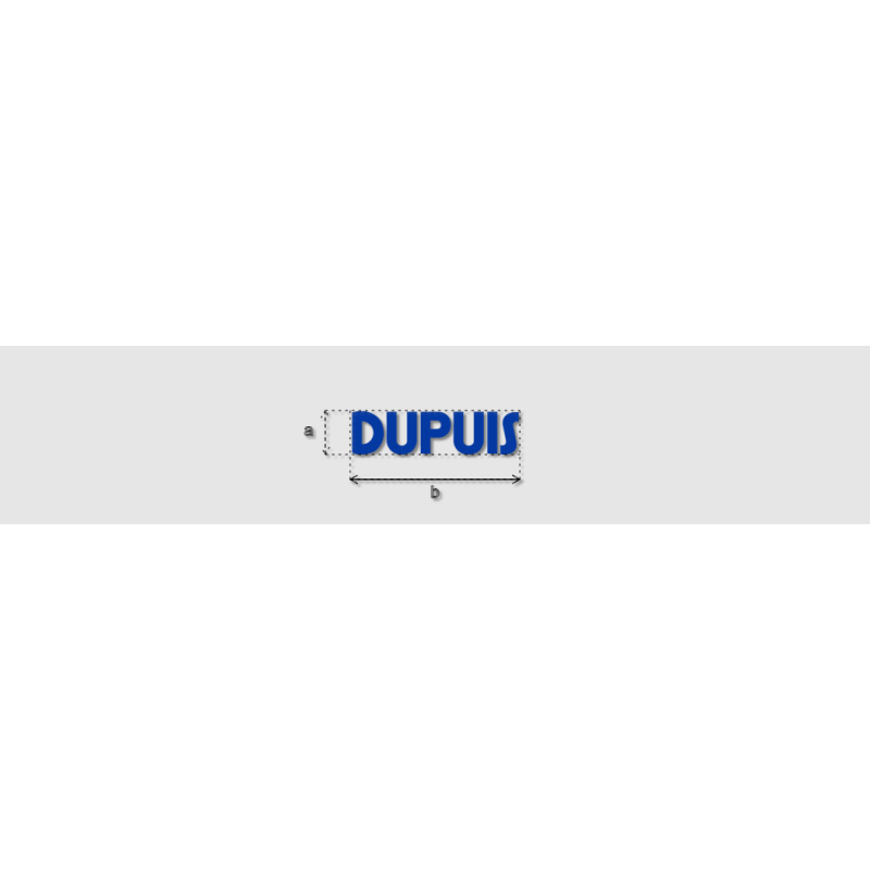 Découpe de lettres : "DUPUIS"