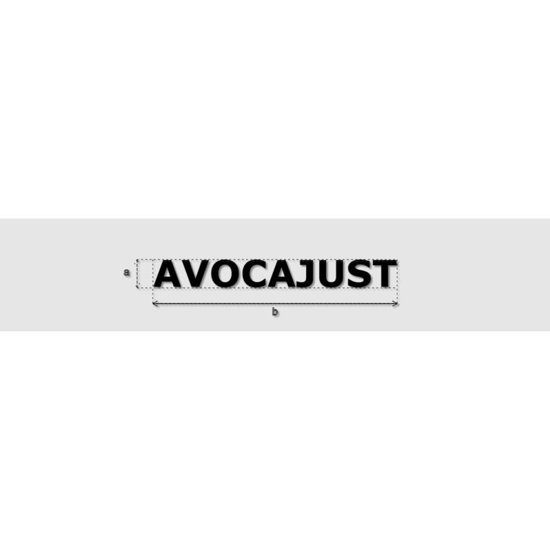 Découpe de lettres : "AVOCAJUST"