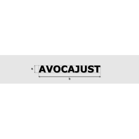 Découpe de lettres : "AVOCAJUST"