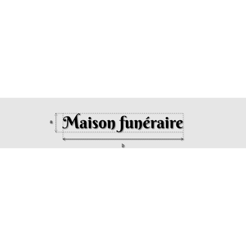 Découpe de lettres : "Maison funéraire"