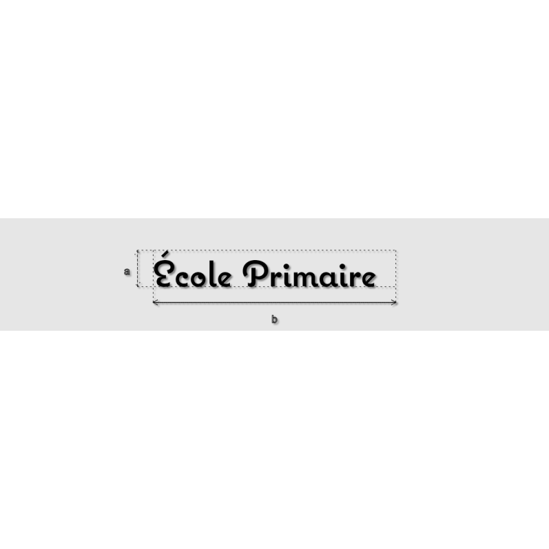 Découpe de lettres : "École Primaire  "