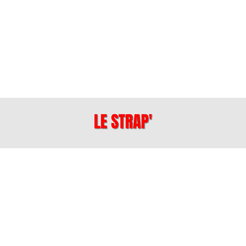 Découpe de lettres : "LE STRAP'"