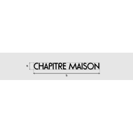 Découpe de lettres : "CHAPITRE MAISON"