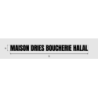 Découpe de lettres : "MAISON DRIES BOUCHERIE HALAL"