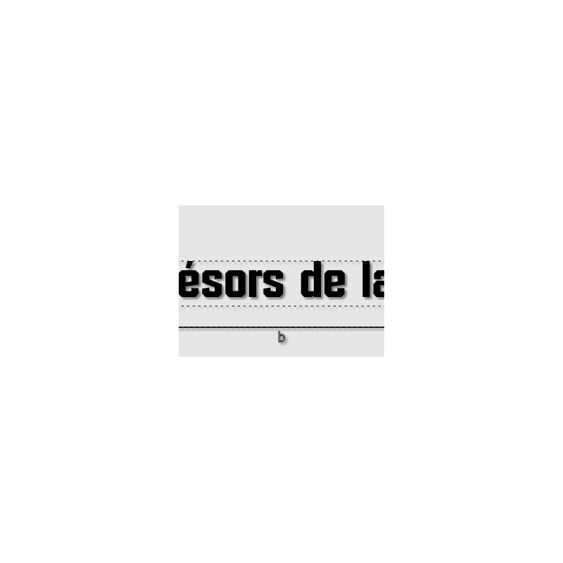Découpe de lettres : "Les trésors de la fripe"