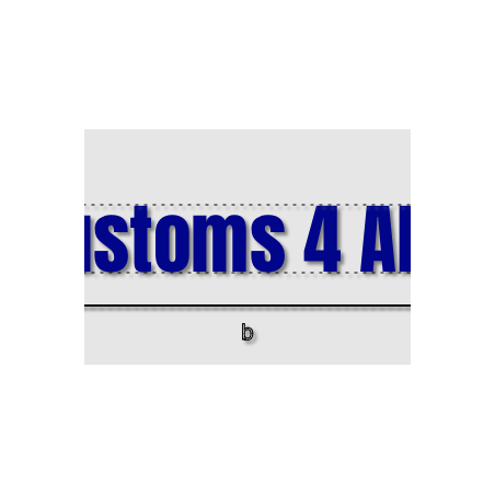 Découpe de lettres : "Customs 4 ALL "