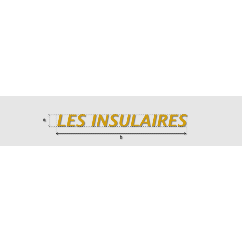 Découpe de lettres : "LES INSULAIRES"