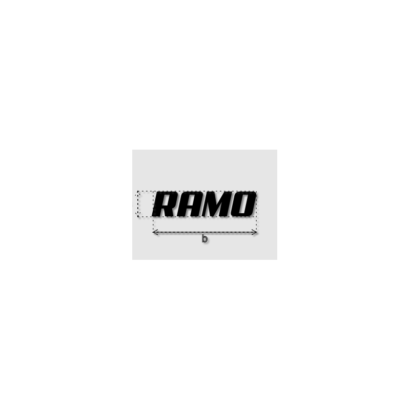 Découpe de lettres : "RAMO"