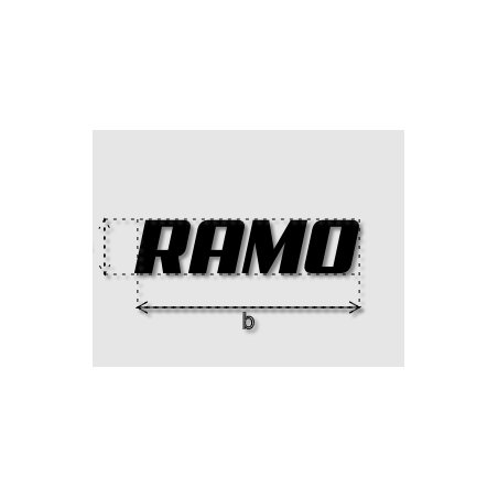 Découpe de lettres : "RAMO"