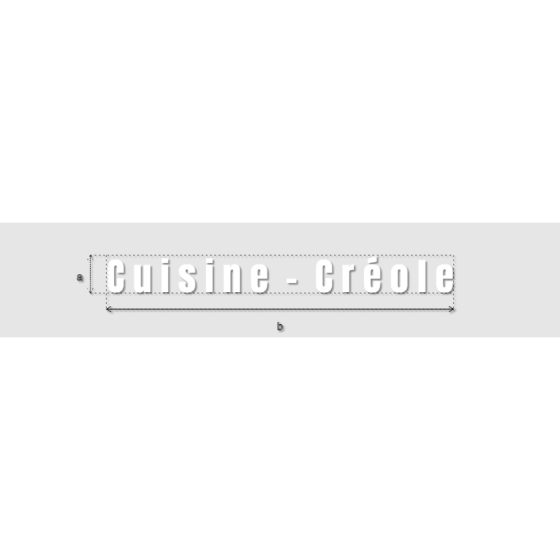 Découpe de lettres : "C u i s i n e  -  C r é o l e"