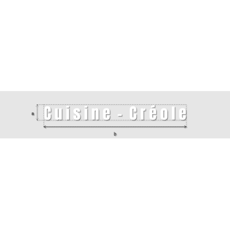 Découpe de lettres : "C u i s i n e  -  C r é o l e"