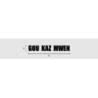 Découpe de lettres : "GOU  KAZ  MWEN"