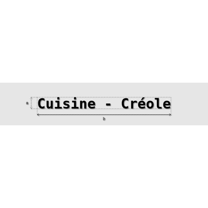 Découpe de lettres : "Cuisine - Créole"