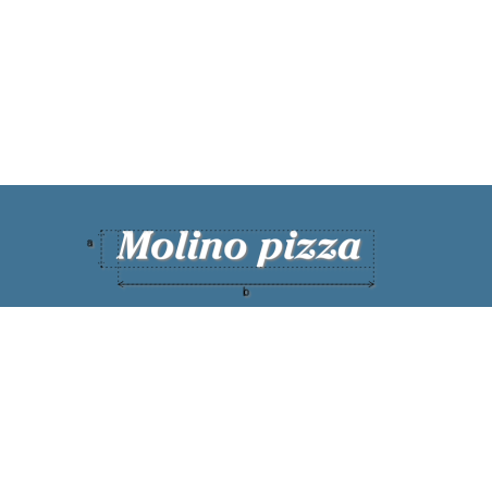 Découpe de lettres : "Molino pizza "