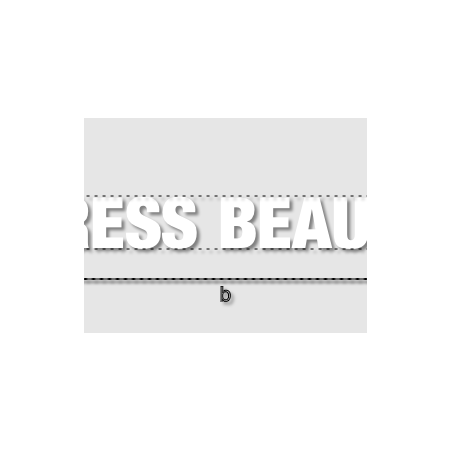 Découpe de lettres : "DRESS BEAUTY"