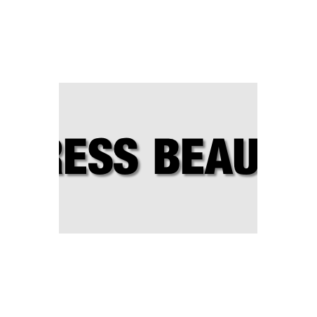 Découpe de lettres : "DRESS BEAUTY"