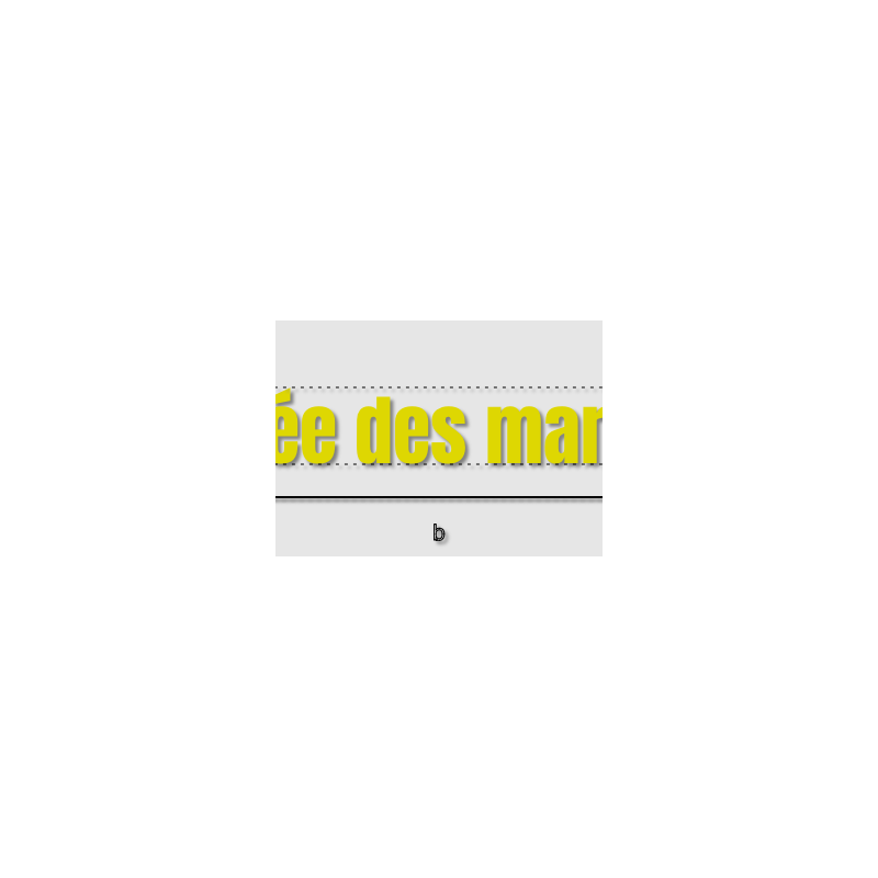 Découpe de lettres : "L'allée des mariées"