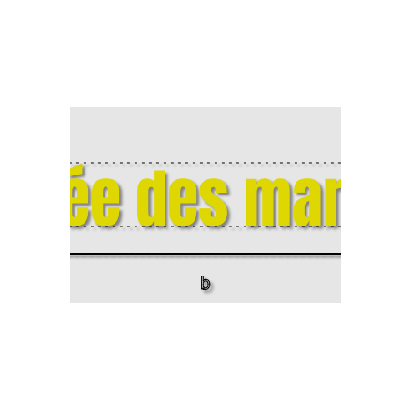 Découpe de lettres : "L'allée des mariées"