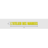 Découpe de lettres : "L'ATELIER DES MARIEES"