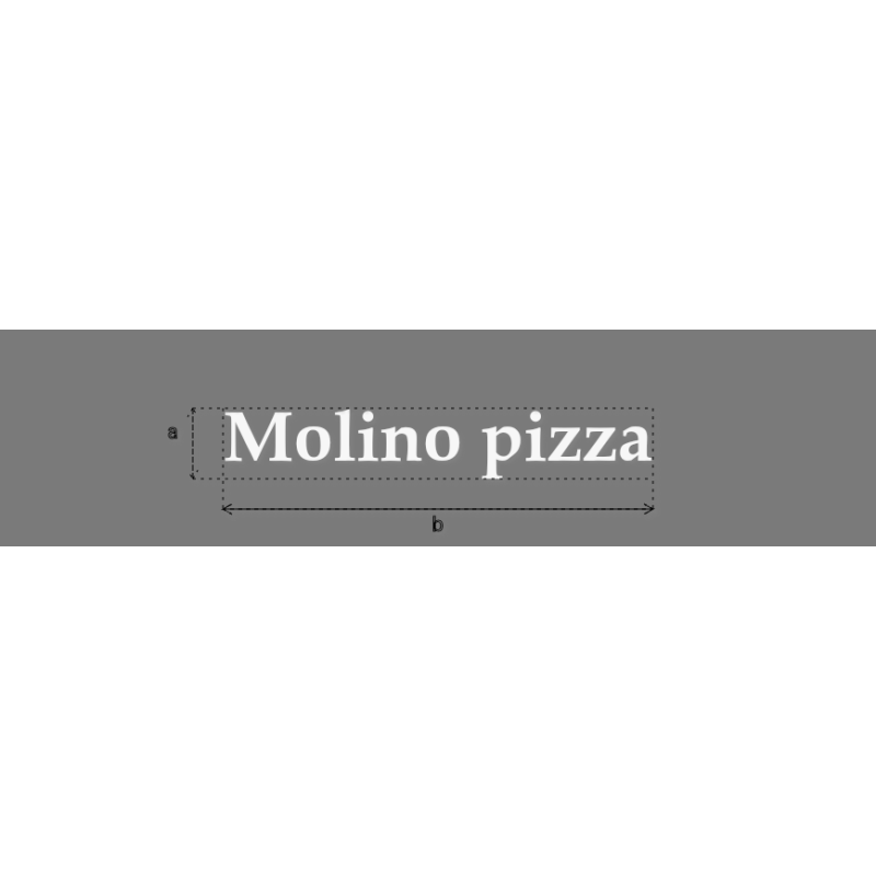 Découpe de lettres : "Molino pizza"