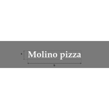 Découpe de lettres : "Molino pizza"